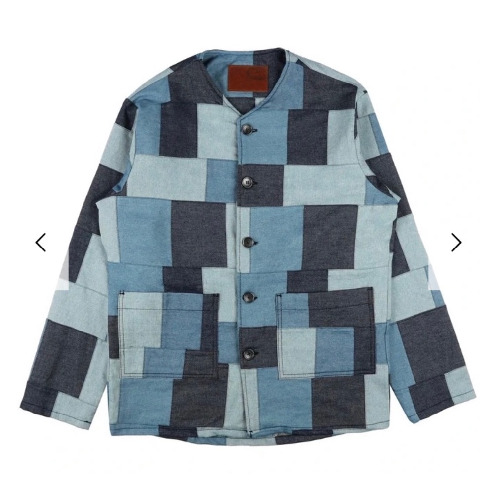 NWT - Naked & Famous Denim Indigo Patchwork Chore Jacket